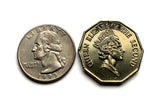 2000 Belize British Honduras 1 Dollar coin pendant carrack Santa Maria caravel Niña Pinta ship Christopher Columbus Belmopan Benque n001400