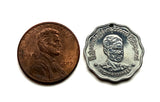 1966 Myanmar Burma 5 Pyas coin pendant necklace Major General Aung San Burmese jewelry Bamar Yangon Naypyidaw Mandalay Bago Hpa-An Taunggyi Monywa Myitkyina Mawlamyine Magway Kayin Sagaing Kachin n003885