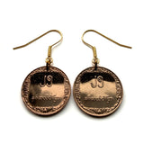 1980 Myanmar Burma 25 Pyas coin earrings Burmese jewelry rice plant blossom Bamar Yangon Naypyidaw Mandalay Bago Hpa-An Taunggyi Monywa Myitkyina Mawlamyine Magway Kayin Sagaing Kachin e000663