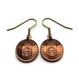 2009 Latvia Latvija 2 Santimi coin earrings red lion silver griffin Riga Riga Daugavpils Liepāja Jelgava Jūrmala Ventspils Livonian Letts Semigalia Rēzekne Ogre Selonia Rēzekne Valmiera Vidzeme e000327