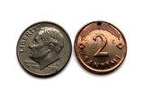 2009 Latvia Latvija 2 Santimi coin earrings red lion silver griffin Riga Riga Daugavpils Liepāja Jelgava Jūrmala Ventspils Livonian Letts Semigalia Rēzekne Ogre Selonia Rēzekne Valmiera Vidzeme e000327