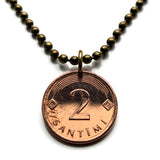 2009 Latvia Latvija 2 Santimi coin pendant red lion silver griffin Riga Riga Daugavpils Liepāja Jelgava Jūrmala Ventspils Livonian Letts Semigalia Rēzekne Ogre Selonia Rēzekne Valmiera Vidzeme n001726