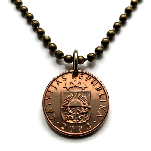 1992 Latvia Latvija Lettish 1 Santimis coin pendant red lion silver griffin Riga Riga Daugavpils Liepāja Jelgava Jūrmala Ventspils Livonian Letts Semigalia Rēzekne Ogre Selonia Rēzekne Valmiera Vidzeme n002310