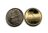 Hungary Magyars 5 Forint coin earrings fashion jewelry Hungarian crane bird great white heron Budapest Debrecen Jasz Pannonian Basin Csangos Buda Pest Fertőd Csárdás dance Széchenyi Chain Bridge Danube e000329