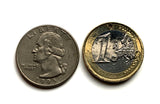 2009 Slovakia Slovensko 1 Euro coin pendant Slovak Double Cross on Three Hills Bratislava Kosice Presov Zilina Nitra Bardejov Banska n003888