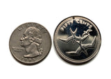1970 Britisch-Honduras 25 Cent Münze Anhänger Belmopan Belize Maya Mittelamerika Hondo River Kronkolonie UK Kranz Halskette n002167