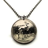 1979 Sudáfrica 1 Rand moneda colgante joyería antílope springbok Ciudad del Cabo Johannesburgo Durban Pretoria Port Elizabeth Bloemfontein Soweto Tswana Xhosa Afrikaans Zulu Kgalagadi Kruger Park n000695