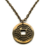 antique 1768-1769 Japan 4 Mon cash coin pendant Kanei Tsuho shogunate bushi Samurai Tokyo Yokohama Osaka Nagoya Sapporo Kobe Fukuoka Kyoto Edo Tokugawa Kanji Kawasaki Saitama Niigata Hiroshima Sendai Chiba Okinawa Shibuya Bushidō Satsuma n002850