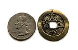antique 1768-1769 Japan 4 Mon cash coin pendant Kanei Tsuho shogunate bushi Samurai Tokyo Yokohama Osaka Nagoya Sapporo Kobe Fukuoka Kyoto Edo Tokugawa Kanji Kawasaki Saitama Niigata Hiroshima Sendai Chiba Okinawa Shibuya Bushidō Satsuma n002850