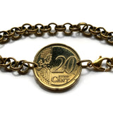 2016 Portugal 20 Euro Cent coin bracelet Portuguese king Afonso Henriques royal seal selo real 1142 O Conquistador Quinas castles Reconquista Guimarães Santarem Lisbon Ourique Porto Sintra Braga Coimbra Évora Faro Belém Mirandese Portucale b000168
