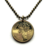 2014 Colombia 100 Pesos coin pendant Frailejón fruta Colombiana Bogota sunflower Valle del Cauca Soledad Bello Ibagué Villavicencio n000633
