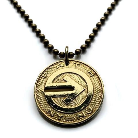 1963 - 1970 PATH Port Authority Trans-Hudson token pendant New Jersey New York subway train Manhattan NY NJ Transportation Transit n002119