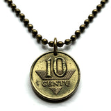 Colgante de moneda de 10 centu de Lituania de 1998, caballero con armadura de caballo de Vytis, espada de armadura de caballo medieval lituana de Vilnius, Vityaz n.º 002028