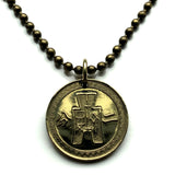 1940 Taiwan Republic of China Formosa 2 Fen coin pendant necklace World War 2 era Kuomintang Blue Sky White Sun New Taipei Xinhai Revolution Hokkien Taichung Kaohsiung Banqiao Chinese shÃ­chen Tainan Hsinchu Keelung Chiayi n001411