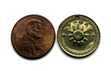 1940 Taiwan Republic of China Formosa 2 Fen coin earrings World War 2 era Kuomintang Blue Sky White Sun New Taipei Xinhai Revolution Hokkien Taichung Kaohsiung Banqiao Chinese shÃ­chen Tainan Hsinchu Keelung Chiayi e000691