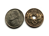 1939 Denmark Danmark Danskere 2 Ore coin rolo link bracelet jewelry World War 2 era Danish Royal crown initial C X Danes Copenhagen Aarhus Odense Aalborg Esbjerg Randers Jutland Zealand Funen Vikings Amalienborg Scandinavia Nordic Norse b000169