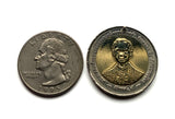 1996 Thailand Siam 10 Baht coin pendant necklace Thai sacred elephants Bangkok Chiang Mai Korat Khon Kaen Hat Yai Udon Thani Chonburi Tai–Kadai Rama IX Pattaya Si Racha Phitsanulok Theravada n000329
