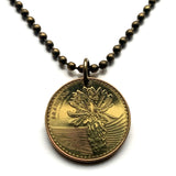 2014 Colombia 100 Pesos coin pendant Frailejón fruta Colombiana Bogota sunflower Valle del Cauca Soledad Bello Ibagué Villavicencio n000633
