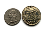 1999 Turquía 50 Bin Lira moneda colgante estrella de la luna creciente turca Rumi arabesco Arte islámico Estambul Ankara Éfeso Capadocia Hierápolis İzmir Bursa Bósforo Mardin Antalya Canakkale Trabzon n001761