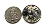 1977 Brasil 10 Centavos moneda colgante Lady Liberty São Paulo Recife Pernambuco Bahía Minas Gerais Pelourinho Belem Santa Catarina n001276