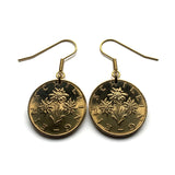 Austria Osterreich Pendientes de moneda de 1 chelín Flor de Edelweiss Planta alpina margarita girasol Viena Viena Salzburgo Graz Linz Innsbruck Klagenfurt Villach Tirol Estiria Carintia Sankt Polten Wels e000057