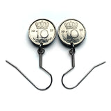 1957 Netherlands Nederland 10 Cents coin drop dangle earrings Dutch Queen Juliana Holland Amsterdam Utrecht Rotterdam Hague Eindhoven Groningen Tilburg Leiden Nederlanden Groningen Almere Stad Breda Nijmegen Gouda e000675