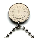 1984 Costa Rica 1 Colon coin pendant escudo Costarricense San Jose Puerto Limón Alajuela Liberia Puntarenas San Vicente Barranca ticos América Central Heredia Cinco Esquinas Desamparados Tamarindo Arenal Cartago Puntarenas Cocos Poás Nicoya n003900