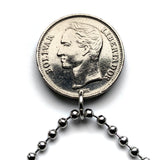 1989 Venezuela 1 Bolivar coin pendant necklace jewelry white horse Palomo Caracas Simón Bolívar Maracaibo Valencia pendant Barquisimeto Ciudad Guayana Maturín Barcelona Maracay Cumaná Barinas Miranda San Cristóbal n001101