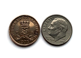 1973 Netherlands Antilles 1 Cent coin pendant Aruba Bonaire Curaçao Sint Maarten Sint Eustacius Saba Dutch Caribbean Willemstad n003899