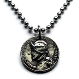 1980 Panama 1/10 Balboa coin pendant necklace jewelry armored helmet Vasco Núñez de Balboa Vista Alegre Santiago de Veraguas Colón Casco Viejo Coronado San Miguelito Las Cumbres La Chorrera n000260