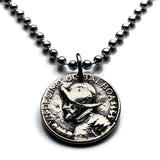 1980 Panama 1/10 Balboa coin pendant necklace jewelry armored helmet Vasco Núñez de Balboa Vista Alegre Santiago de Veraguas Colón Casco Viejo Coronado San Miguelito Las Cumbres La Chorrera n000260