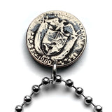 1980 Panama 1/10 Balboa coin pendant necklace jewelry armored helmet Vasco Núñez de Balboa Vista Alegre Santiago de Veraguas Colón Casco Viejo Coronado San Miguelito Las Cumbres La Chorrera n000260