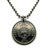 2012 Costa Rica 10 Colones coin pendant escudo Costarricense San Jose Puerto Limón Alajuela Liberia Puntarenas San Vicente Barranca ticos América Central Heredia Cinco Esquinas Desamparados Tamarindo Arenal Cartago Puntarenas Cocos Poás Nicoya n003901