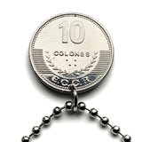2012 Costa Rica 10 Colones coin pendant escudo Costarricense San Jose Puerto Limón Alajuela Liberia Puntarenas San Vicente Barranca ticos América Central Heredia Cinco Esquinas Desamparados Tamarindo Arenal Cartago Puntarenas Cocos Poás Nicoya n003901