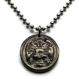 antique! 1884 Serbia 10 Para coin pendant Serbian double headed eagle Belgrade Srbija Kosovo Yugoslavia Novi Sad Vojvodina Kragujevac Subotica Niš city Zrenjanin Nišava Nemanjić dynasty Serbs n001418