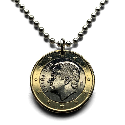 2018 España Spain 1 Euro coin pendant rey Felipe VI Palacio Real de Madrid Barcelona Sevilla Granada Malaga Valencia Cadiz Zaragoza n003917