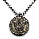 1970 Panama 5 Centavos coin pendant necklace jewelry escudo Panameño Panama City San Miguelito Las Cumbres La Chorrera Tocumen Pacora Arraiján David Vista Alegre Santiago de Veraguas Colón Tocumen Santiago Chilibre n001213