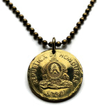 1974 Honduras 2 Centavos Münzanhänger Pyramide Lempira Lenca Tegucigalpa Choluteca Freimaurerauge Yoro Olancho El Paraíso Atlántida Copán La Ceiba San Pedro Sula Choloma Comayagua Centroamérica n003461