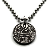 1918 Austria Osterreich 2 Heller coin pendant double headed eagle Vienna Salzburg Habsburg Graz Linz Innsbruck Wien Wels Villach Tyrol Styria Sölden Ischgl Heurigen World War 1 n000276