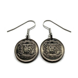 1975 República Dominicana Dominican Republic 10 Centavos coin earrings escudo Dominicano Indian woman Santo Domingo Santiago Quisqueya La Vega San Cristóbal Punta Cana Puerto Plata Zona Colonial Duarte Cap Cana Isla Saona Baní La Romana Boca Chica e000672