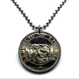 1941 Liberia 2 Cents coin pendant necklace jewelry West African elephant safari World War 2 era WWII Monrovia Gbarnga Buchanan Ganta Kakata Zwedru Harbel Montserrado Nimba Kpelle Bassa people Bong Lofa Harper Pleebo Foya Klao n000867