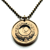 1986 Norway Norge 10 Kroner coin pendant Royal Norwegian Order of Chivalry Saint Olav Livery collar initial O Oslo Bergen Stavanger Sandnes Nynorsk Bokmal Trondheim Drammen Fredrikstad Sarpsborg Porsgrunn Skien Viking Scandinavia Nordic Norse n001573