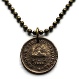 1896 Hungary Magyars 1 Filler coin pendant necklace jewelry Hungarian Holy Crown of Saint Stephen Szent Korona Budapest Debrecen Szeged Pannonian Jasz Basin Csangos Ugrians Buda n000395