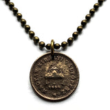 1896 Hungary Magyars 1 Filler coin pendant necklace jewelry Hungarian Holy Crown of Saint Stephen Szent Korona Budapest Debrecen Szeged Pannonian Jasz Basin Csangos Ugrians Buda n000395