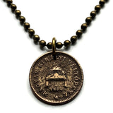 1896 Hungary Magyars 1 Filler coin pendant necklace jewelry Hungarian Holy Crown of Saint Stephen Szent Korona Budapest Debrecen Szeged Pannonian Jasz Basin Csangos Ugrians Buda n000395