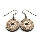 Estados Unidos 1995-2003 Pendientes de monedas con fichas de tránsito del metro de la ciudad de Nueva York Manhattan Times Square Queens Bronx Brooklyn Staten Island NYC EFR trenes transporte ferroviario e000279 