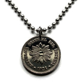 1924 Uruguay 2 Centesimos coin pendant necklace jewelry Sol de Mayo Montevideo Salto Artigas Charrúa Villa del Cerro Punta del Este Ciudad de la Costa Paysandú Las Piedras Casabó Rioplatense Maldonado Melo n000985