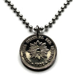 1924 Uruguay 2 Centesimos coin pendant necklace jewelry Sol de Mayo Montevideo Salto Artigas Charrúa Villa del Cerro Punta del Este Ciudad de la Costa Paysandú Las Piedras Casabó Rioplatense Maldonado Melo n000985