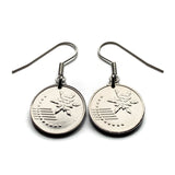 2012 Malaysia 10 Sen coin dangle & drop earrings Malay Mah Meri tribe plant weaving pattern hibiscus flower Kuala Lumpur Klang Valley Merdeka Square Bukit Bintang Istana Negara Petaling Jaya Bukit Nanas Damansara Mont Kiara Sri Hartamas Taman e000678