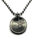 2012 Malaysia 10 Sen coin pendant Malay Mah Meri tribe plant weaving pattern hibiscus flower Kuala Lumpur Klang Valley Merdeka Square Bukit Bintang Istana Negara Petaling Jaya Bukit Nanas Damansara Mont Kiara Sri Hartamas Taman n003862